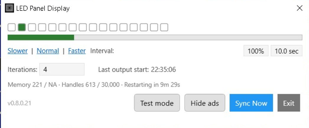 LED Display Panel á Windows tölvu